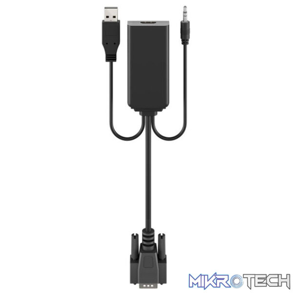 Goobay VGA to HDMI Converter with 3.5 mm Jack Audio - Image 2