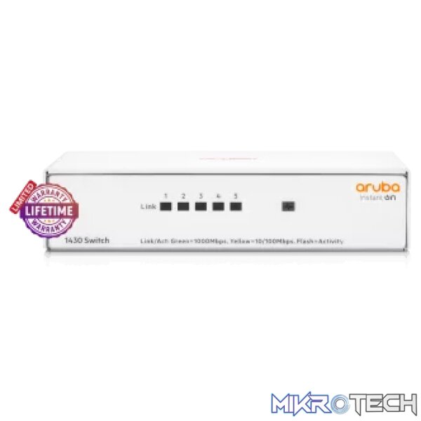 HPE Networking Instant On 1430 5 port GbE Switch | SW14305G HPE Networking Instant On 1430 5 port GbE Switch | SW14305G