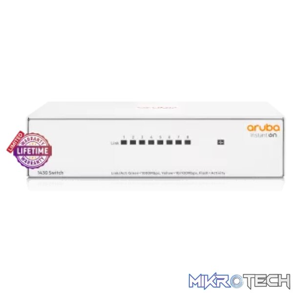 HPE Networking Instant On 1430 8 port GbE Switch | SW14308G HPE Networking Instant On 1430 8 port GbE Switch | SW14308G