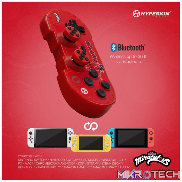 Hyperkin Official Miraculous Pixel Art Bluetooth Switch Controller - Image 4