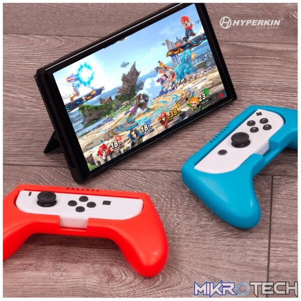Hyperkin Pro Handle Attachment Set 2 Pack for Switch Joy-Con - Blue/Red - Image 4
