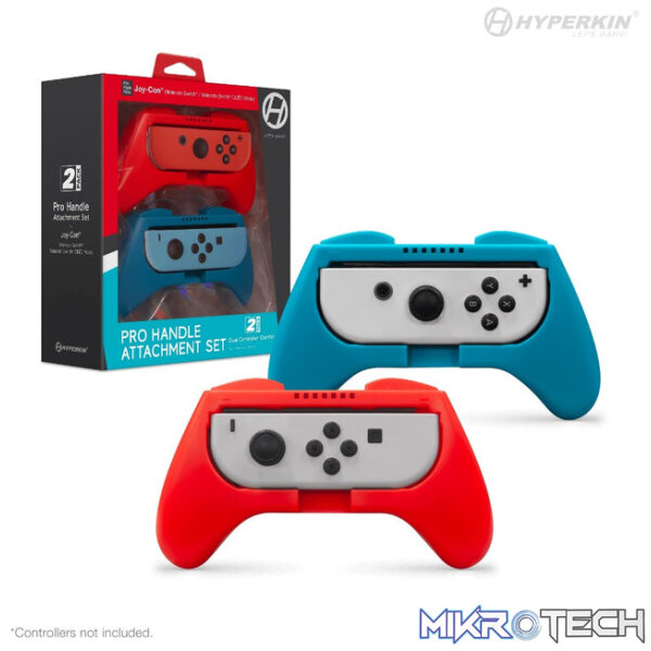 Hyperkin Pro Handle Attachment Set 2 Pack for Switch Joy-Con - Blue/Red - Image 5