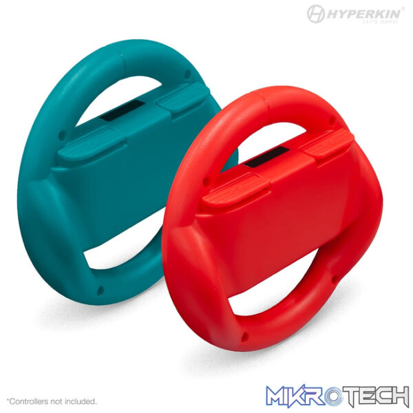 Hyperkin Racing Wheel Set 2 Pack For Joy-Con - Blue/Red - Image 2