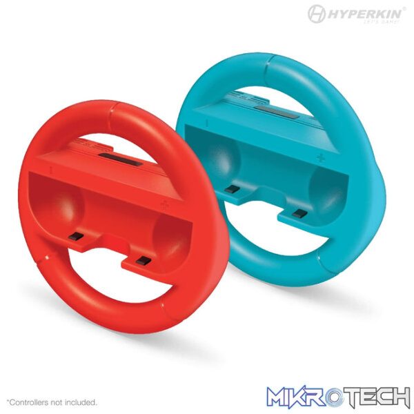 Hyperkin Racing Wheel Set 2 Pack For Joy-Con - Blue/Red - Image 3