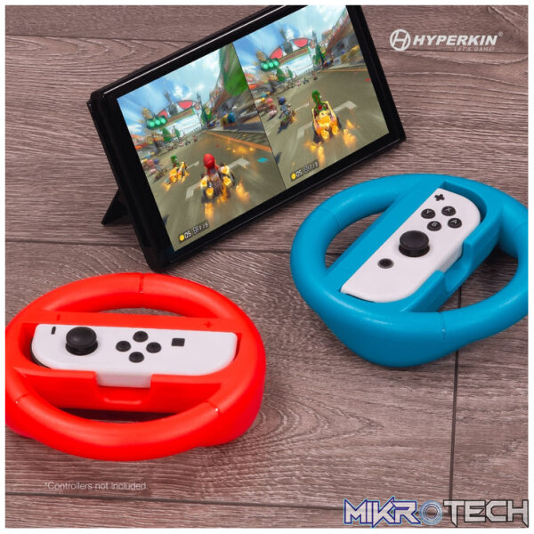 Hyperkin Racing Wheel Set 2 Pack For Joy-Con - Blue/Red - Image 4