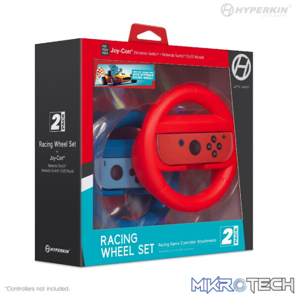 Hyperkin Racing Wheel Set 2 Pack For Joy-Con - Blue/Red - Image 6