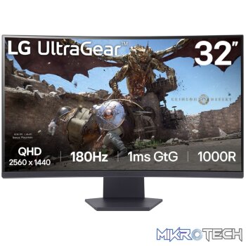 LG UltraGear 32" QHD VA Curved Gaming 180Hz 1ms