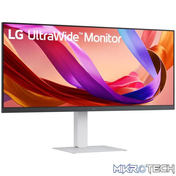 LG UltraWide 34" FHD IPS White Monitor 100Hz USB-C incl Speaker - Image 3