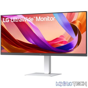 LG UltraWide 34" FHD IPS White Monitor 100Hz USB-C incl Speaker