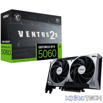 MSI GeForce RTX 5060 VENTUS 2X OC 8GB GDDR7 Graphics Card