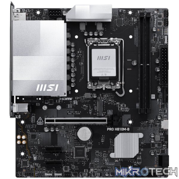 MSI H810M-B PRO LGA1851 M-ATX DDR5 Motherboard - Image 2