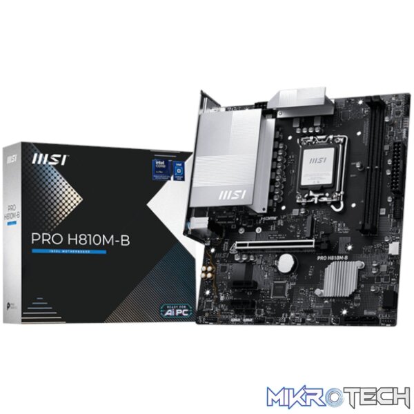 MSI H810M-B PRO LGA1851 M-ATX DDR5 Motherboard MSI H810M-B PRO LGA1851 M-ATX DDR5 Motherboard