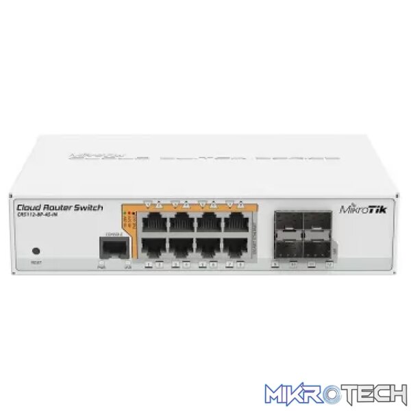 MikroTik Cloud Router Switch 8 Port PoE 4SFP | CRS112-8P-4S-IN MikroTik Cloud Router Switch 8 Port PoE 4SFP | CRS112-8P-4S-IN