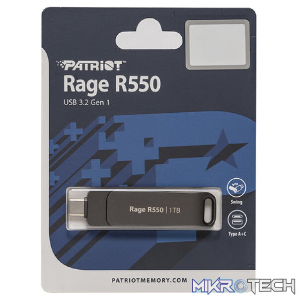 Patriot Rage R550 USB 3.2 GEN 1 Swing Type C/A Flash Drive - Image 8