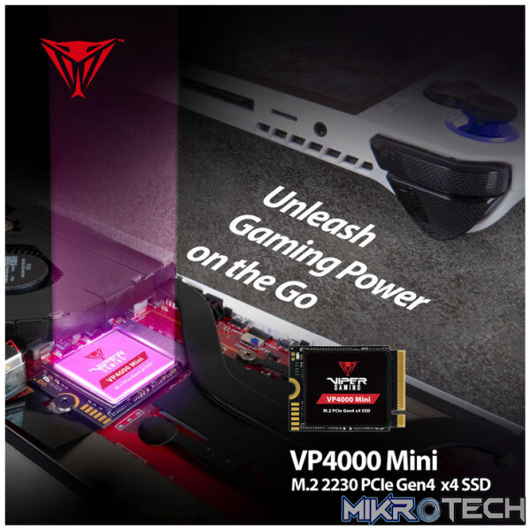 Patriot VP4000 Mini M.2 2230 PCIe Gen4 x4 Gaming SSD For Steam Deck and ROG Ally - Image 3