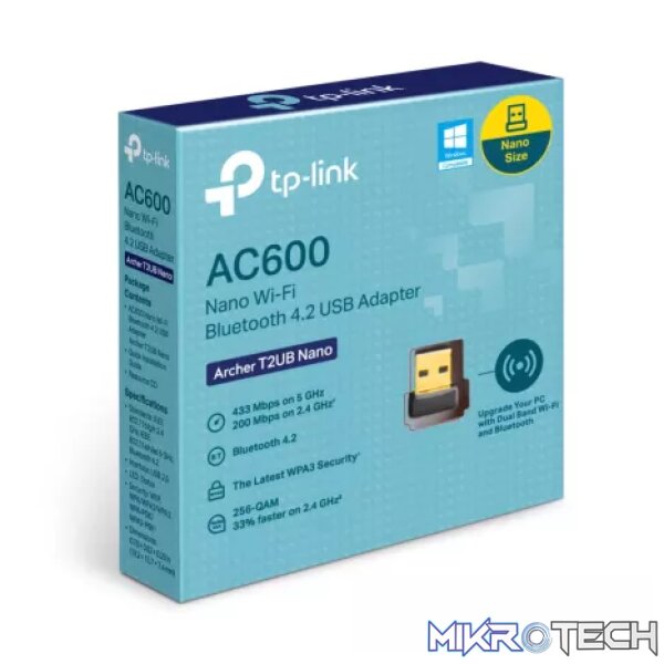 TP-Link AC600 Nano WiFi Bluetooth 4.2 USB Adapter | Archer T2UB Nano - Image 2