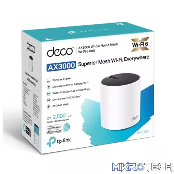 TP-Link Deco AX3000 Whole Home Mesh Wi-Fi 6 System (1 Pack) - Image 3