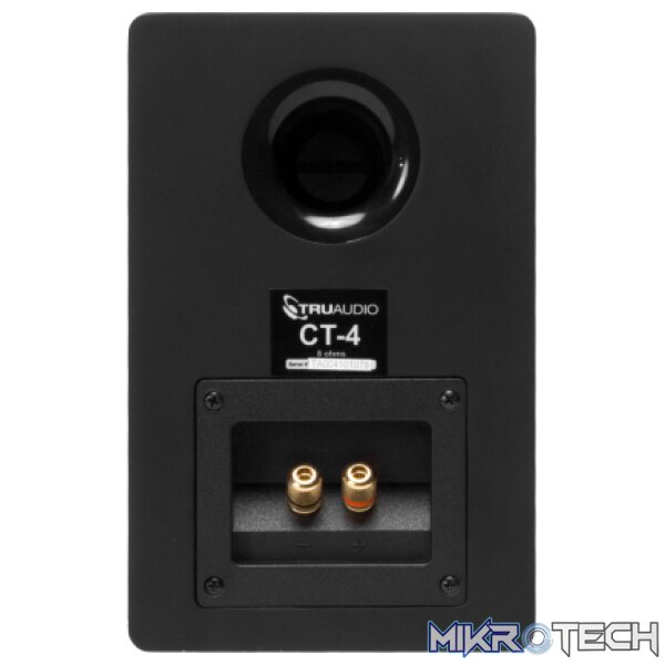 TruAudio CT Bookshelf Theater & Audio Speaker, Black - Image 4