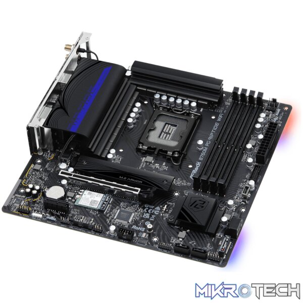 ASRock B760M PG Riptide Wi-Fi Intel LGA1700 Micro-ATX Motherboard - Image 3