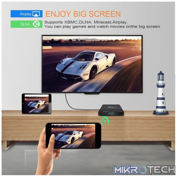 X96 Air 8K Smart TV BOX Android 9.0 Media Player with Remote Control, Quad-core Amlogic S905X3, RAM: 4GB, ROM: 32GB, Dual Band WiFi, Bluetooth, AU Plug - Image 12