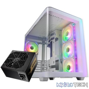 FSP M580 ATX White Gaming Chassis and HV Pro 650W Power Supply Bundle