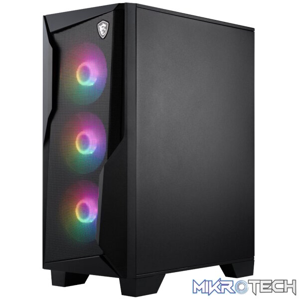 MSI MAG FORGE 130A Airflow ATX Gaming Chassis - Black - Image 3