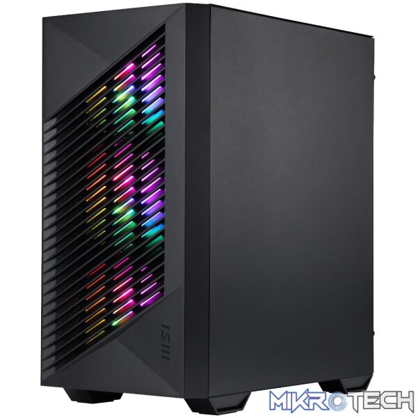 MSI PRO FORGE M050A Micro-ATX Gaming Chassis - Black - Image 2