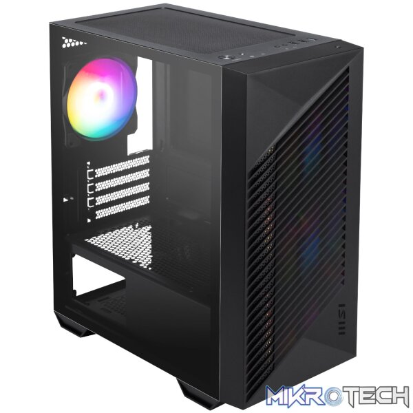 MSI PRO FORGE M050A Micro-ATX Gaming Chassis - Black - Image 4