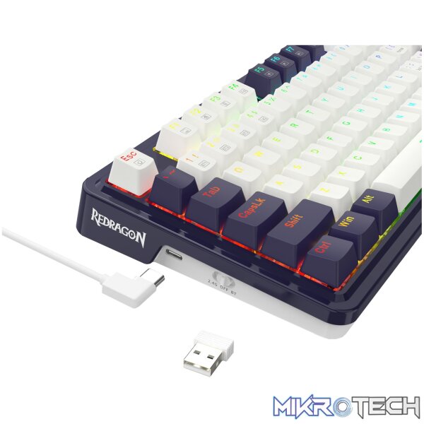 Redragon UCAL K673 PRO Mechanical Wireless Gaming Keyboard - Black - Image 7