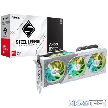 ASRock Radeon RX9060 XT Steel Legend 16G Graphics Card