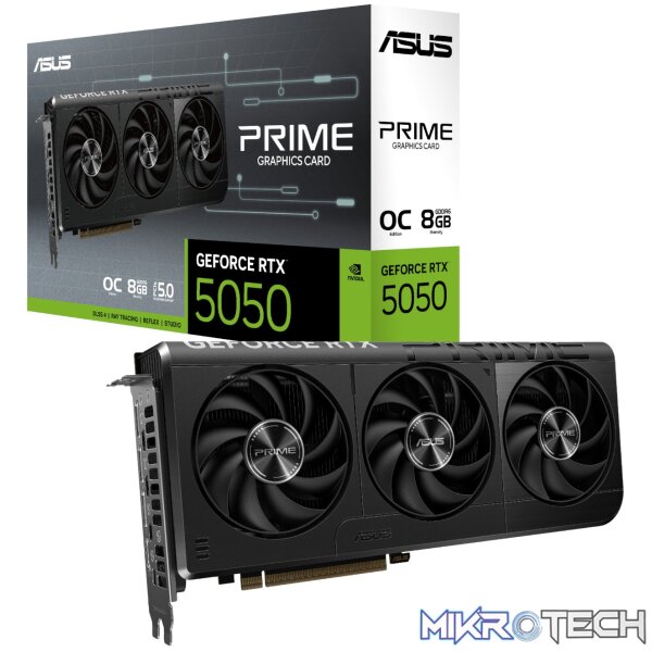 ASUS Nvidia GeForce RTX 5050 Prime OC 8GB GDDR6 Graphics Card ASUS Nvidia GeForce RTX 5050 Prime OC 8GB GDDR6 Graphics Card