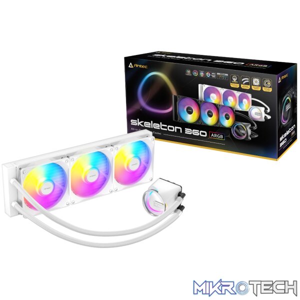 Antec Skeleton 360 ARGB CPU Liquid Cooler White - Image 6
