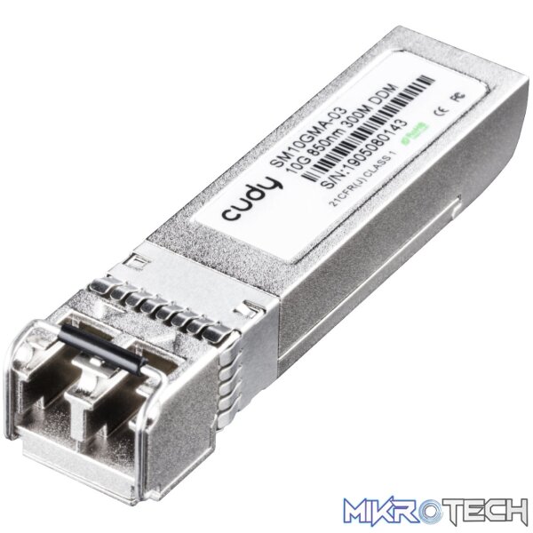 Cudy SM10GMA-03 SFP+ 10Gbps LC MMF 300M Module Cudy SM10GMA-03 SFP+ 10Gbps LC MMF 300M Module