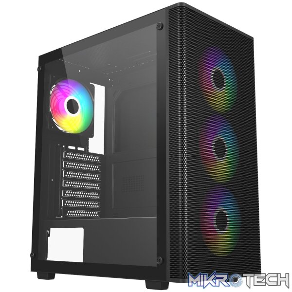 FSP M220 ATX Mid Tower Gaming Chassis - Black - Image 4