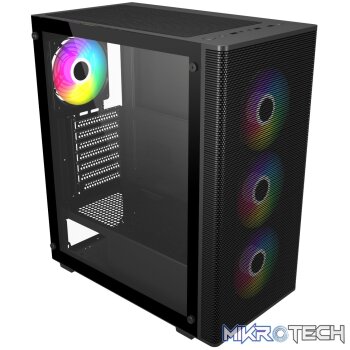FSP M220 ATX Mid Tower Gaming Chassis - Black