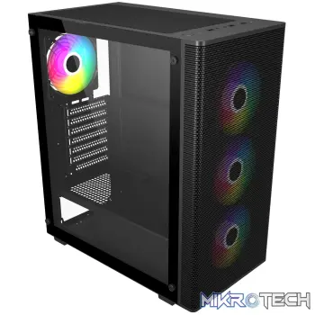 FSP M220 ATX Mid Tower Gaming Chassis - Black