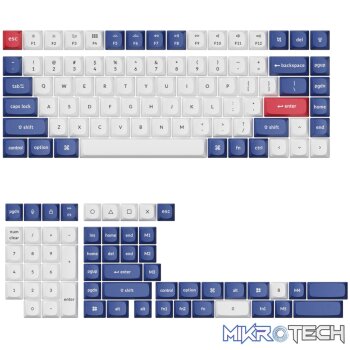 Keychron Double-Shot PBT OSA Keycap Set - Blue and White