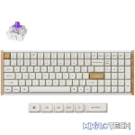 Keychron K4 HE 96% Magnetic Switch Hot-Swap RGB Wireless Keyboard – White (Wood + Aluminium)