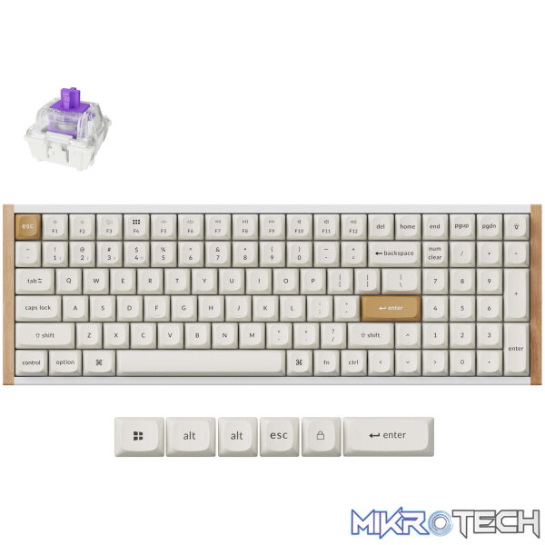 Keychron K4 HE 96% Magnetic Switch Hot-Swap RGB Wireless Keyboard – White (Wood + Aluminium) Keychron K4 HE 96% Magnetic Switch Hot-Swap RGB Wireless Keyboard – White (Wood + Aluminium)