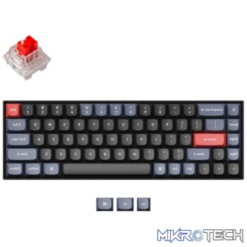 Keychron K6 Pro 65% Red G Pro Switches RGB Wireless Keyboard - Black