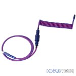 Keychron Premium Coiled Aviator USB Cable | Type-C + USB-A Adapter | Detachable Aviator Connector | 108 cm - Image 3