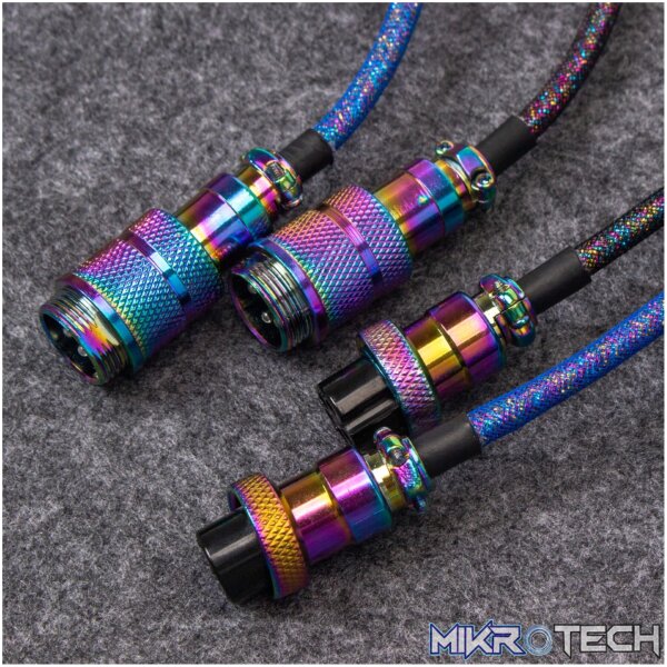 Keychron Premium Coiled Aviator USB Cable | Type-C + USB-A Adapter | Detachable Aviator Connector | 108 cm - Image 4