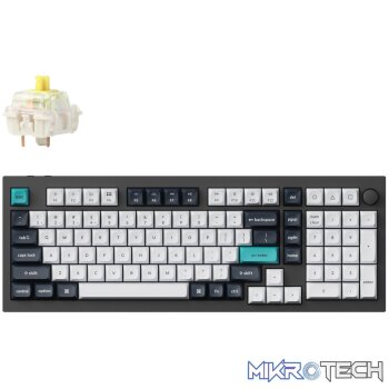 Keychron Q5 Max QMK/VIA Full-size Wireless Custom Mechanical Keyboard (Banana Switches) - Carbon Black