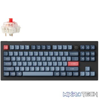 Keychron V3 Max QMK/VIA 80% Wireless Custom Mechanical Keyboard (Red Switch) – Carbon Black