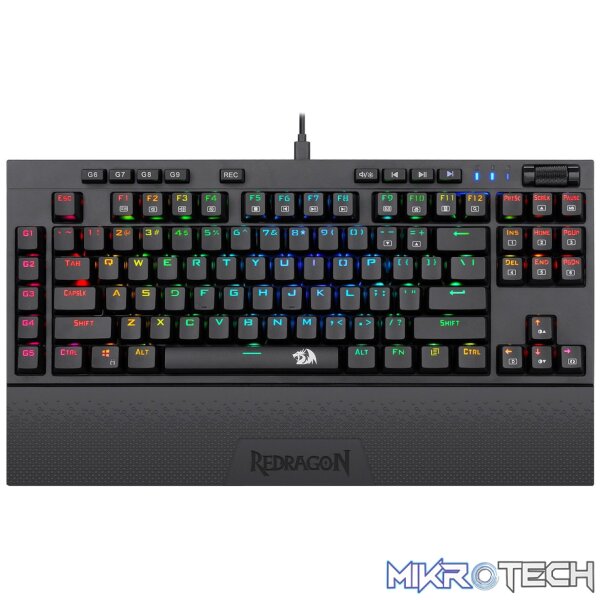 Redragon K588 RGB Pro BROADSWORD TKL Mechanical Wired Gaming Keyboard - Black Redragon K588 RGB Pro BROADSWORD TKL Mechanical Wired Gaming Keyboard - Black