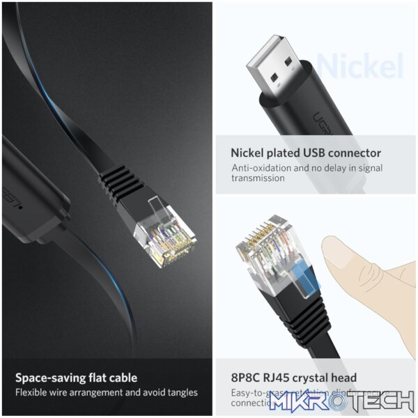 UGREEN USB-A to RJ45 Console Cable 1.5m - Image 2