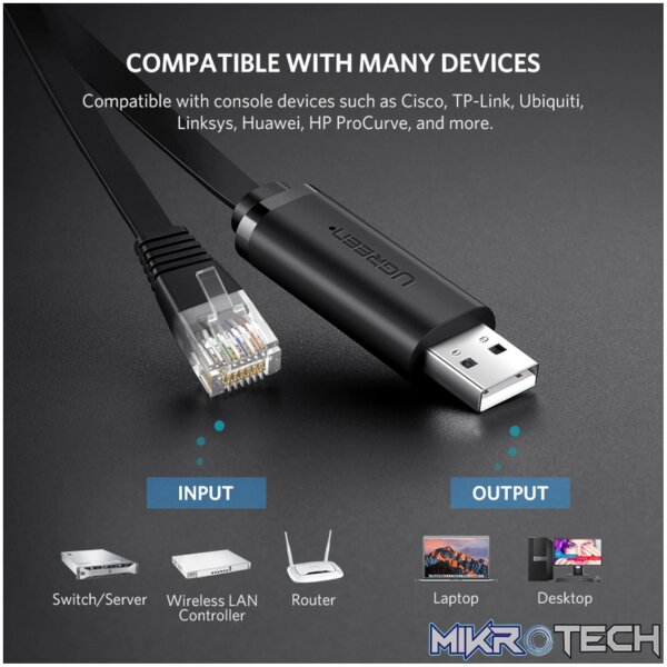 UGREEN USB-A to RJ45 Console Cable 1.5m - Image 3