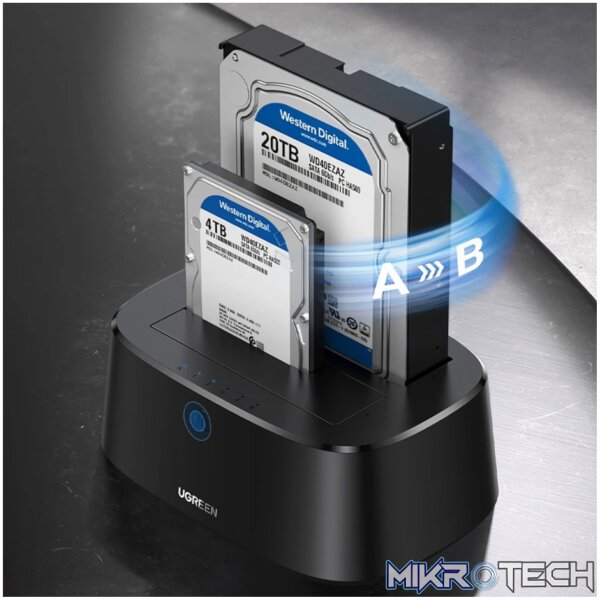 UGreen CM198 3.5/2.5 inch SATA HDD/SDD USB3.0 Docking Station - Image 2