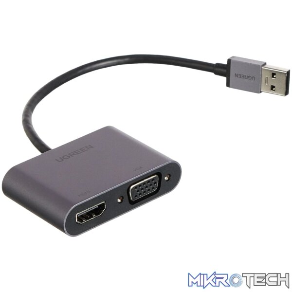 UGreen CM449 USB-A to HDMI + VGA 1080P Display Adapter UGreen CM449 USB-A to HDMI + VGA 1080P Display Adapter