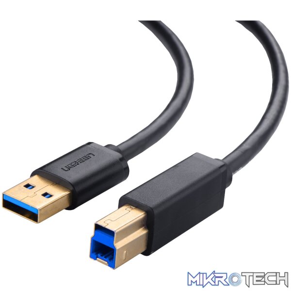 UGreen US210 USB-A Printer Cable 2M - Black - Image 2